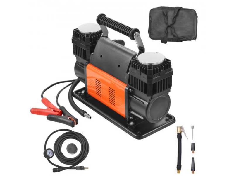 Picture of Vevor ZXLTCQJSG10CPFKT5V1 12V 150PSI 10.6CFM Portable Tire Inflator Dual-Cylinder Air Compressor