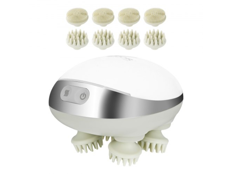 Picture of Vevor GQXTBAMYYHGGOQPZYV9 Waterproof Electric Scalp with Heat Rechargeable Head Massager - Elegant White