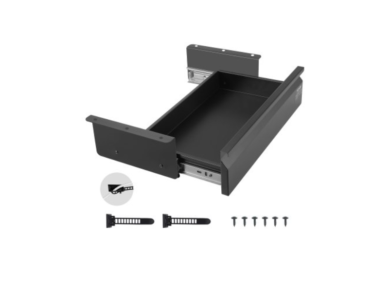 GZTCTCGK16IN3F92IV0 16 in. Under Desk Drawer Organizer Slide-out Space Saver for Home Office - Black