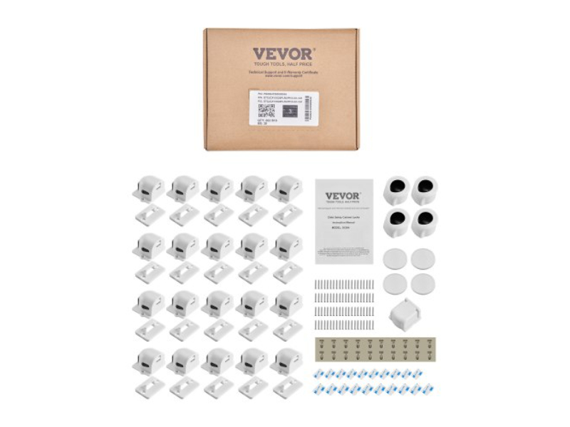 Picture of Vevor ETCJCXYXS20PLRWPIV0 Child Safety Magnetic Cabinet Locks Baby for Drawer&#44; White - Pack of 20