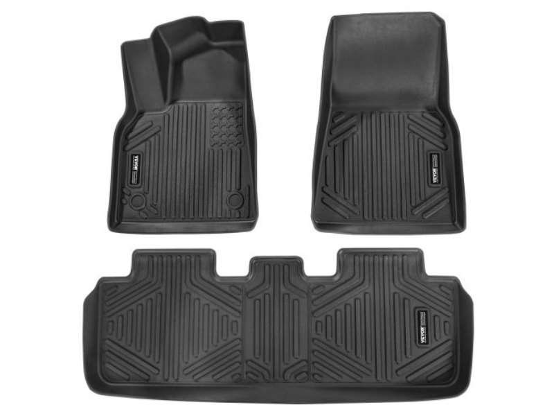 SUVDBDTSLMODYIWUMV0 Automotive Floor Mats Fits for Tesla Model Y 2021-2024 TPE Liners - 3 Piece
