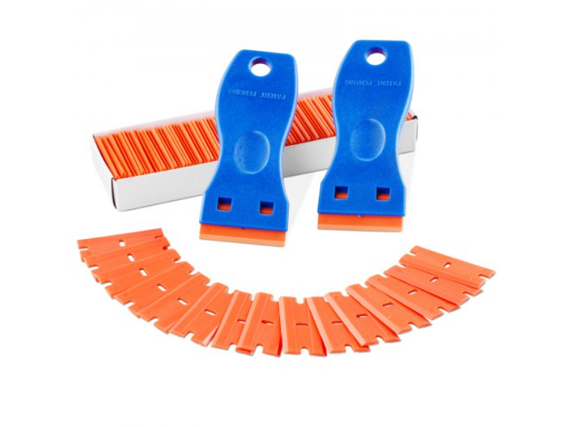 Picture of Vevor DSBDBGDSLSLSXZQVSV0 Plastic Razor Blades - 2 Piece Scraper Tool & 120 Piece POM
