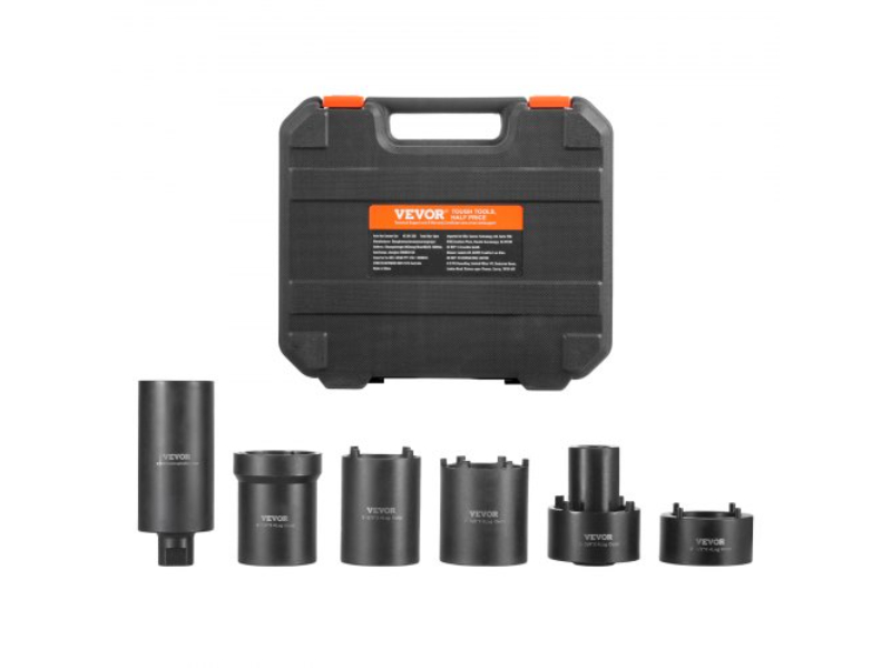 Picture of Vevor ZLMTTLGLMCX1RADHRV0 0.5 in. Spindle Nut Socket Set Tool Kit Drive Axle Hub - 6 Piece