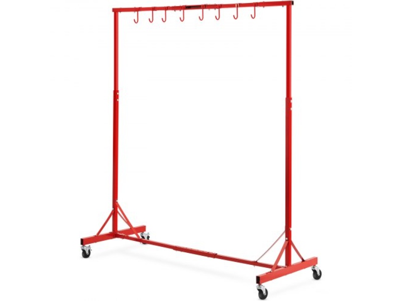 Picture of Vevor PQJHS0000000UN1T6V0 8 Hooks Adjustable Painting Rack Hanger Auto Body Stand&#44; Red