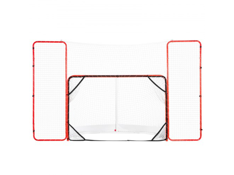 Picture of Vevor QGQLXTZFDW00V1K3YV0 72 in. Hockey Net Goal with Backstop & Targets Street Outdoor&#44; Steel