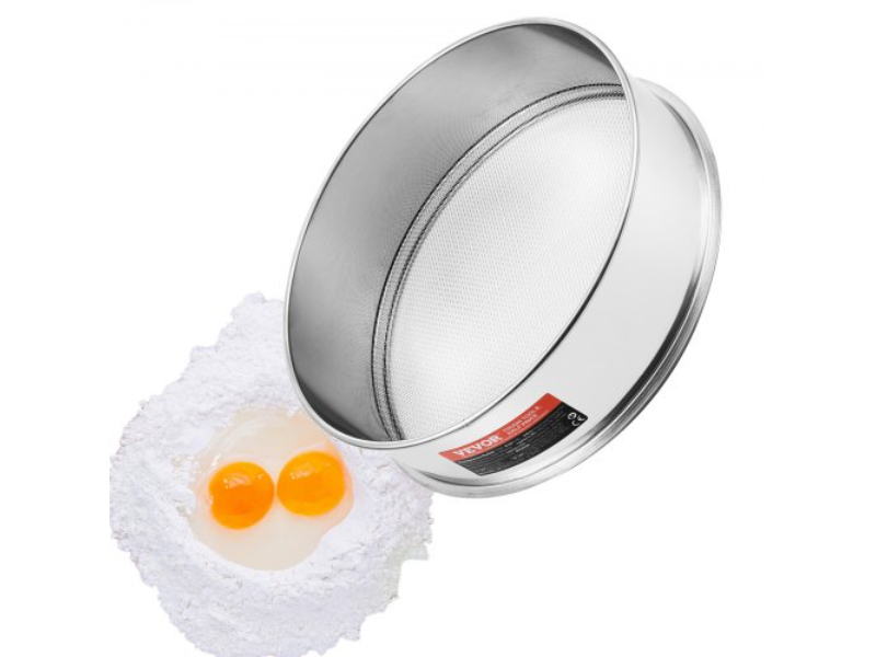 Picture of Vevor SW12M00000009AFYKV0 Flour Sieve Fine Mesh Sifter for Baking Cake&#44; Stainless Steel - 12 Mesh