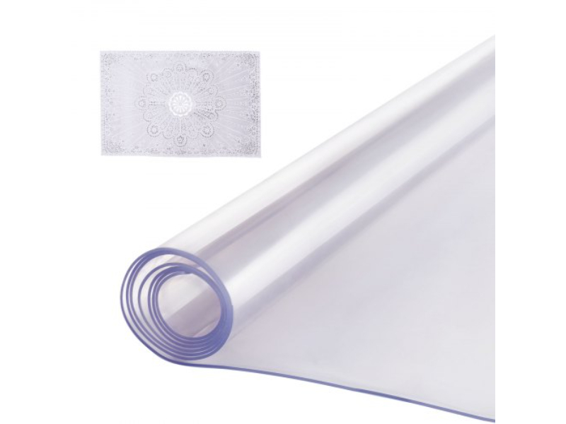 ZFXPVCZB42X6Q83CQV0 42 x 60 in. 2.0 mm Thick PVC Table Protector Plastic Desk, Clear
