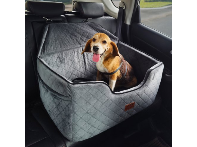 Picture of Vevor CWZGQCZYHSSFWKF5YV0 Dog Booster Pet Car Seat for Medium & Large Up to 55 lbs - Gray