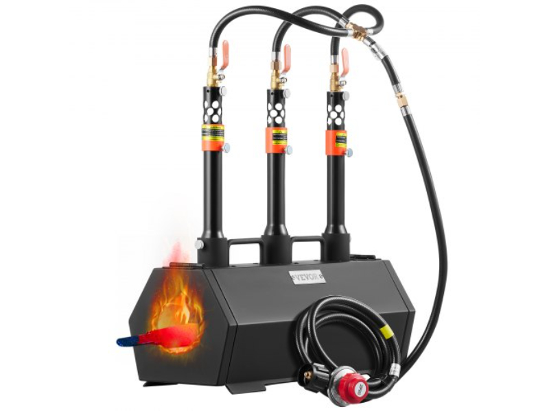 Picture of Vevor LBXDZL3GSYMGI6J1XV0 2600 Deg Portable Propane Forge&#44; 3 Burner Farrier Tool & Knife Metal Complete Kit