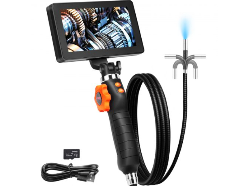 Picture of Vevor ZXKQXNKJ15MDNH82SV9 5 in. IPS 8X Zoom 6.4 mm Lens Two-Way 180 Deg Articulating Borescope Endoscope