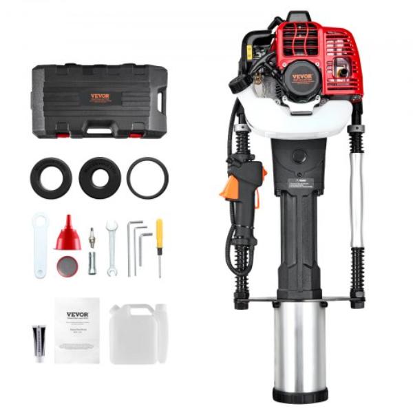 SCSQYDZJJH951AAOTV0 52 cc Gas Powered T Post Driver 2 Stroke Fence Piling Pounder with 3 Head