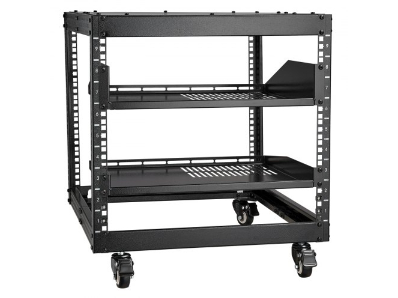 KFSJJHS9UJL25B27FV0 23-40 in. Adjustable 9U 4 Post Open Frame Network Enclosure Server Rack