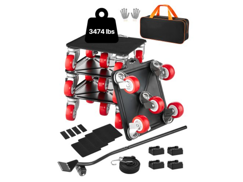 Picture of Vevor JXYDHBJYWXL5OJKG0V0 Heavy Duty Furniture Dolly Mover with 5 Wheels 3474 lbs Capacity