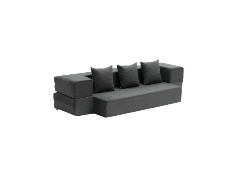 Picture of Vevor ZDSFDDZDTWIN2KD1AV0 3-in-1 Folding Sofa Bed Couch with 3 Pillows Twin - Dark Grey