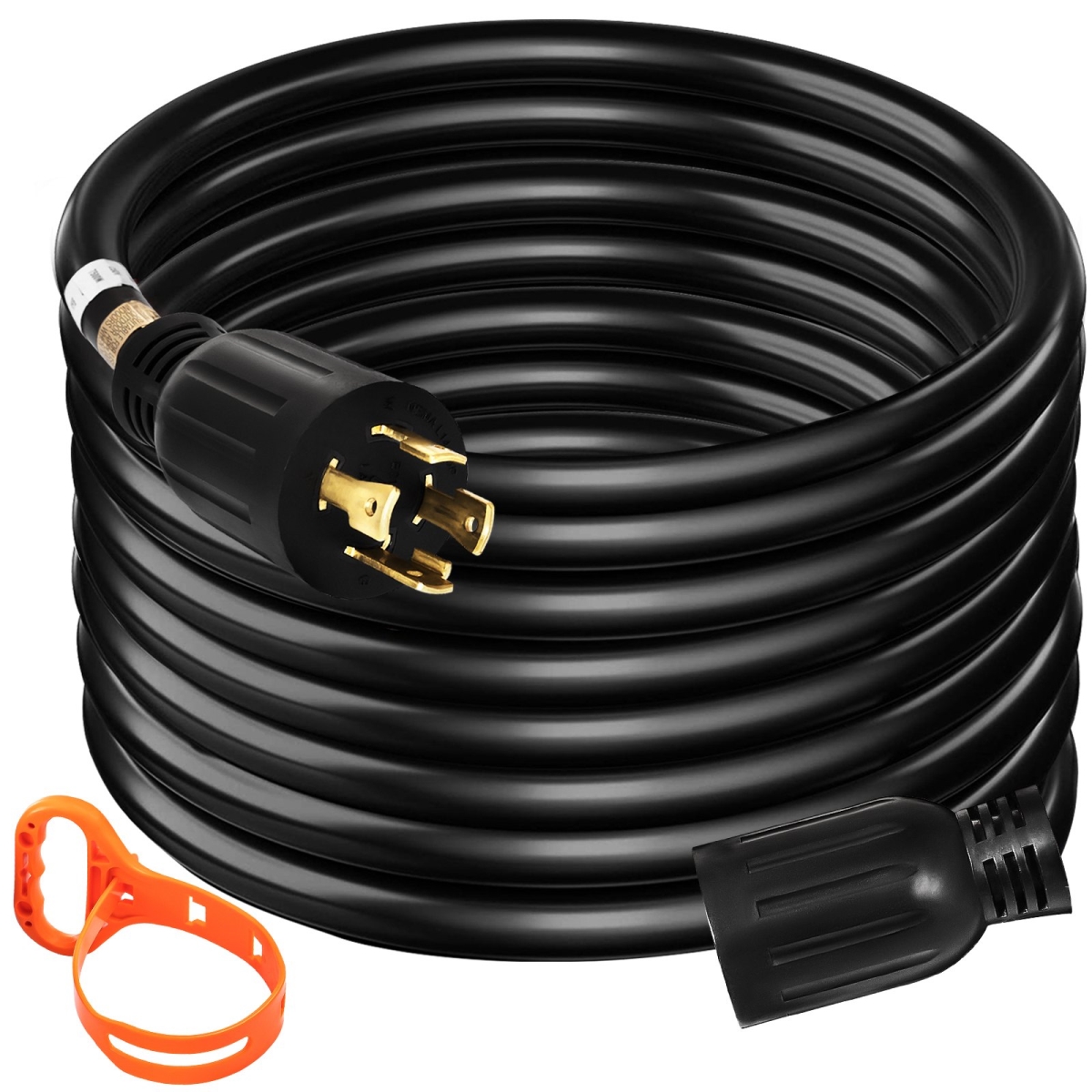Picture of Vevor FDJYCX40FT30A0001V1 40F ft. 30A Generator Extension Cord 4 Wire 10 Gauge Generator Cord 125-250V Generator Power Cord Twist Lock Connectors