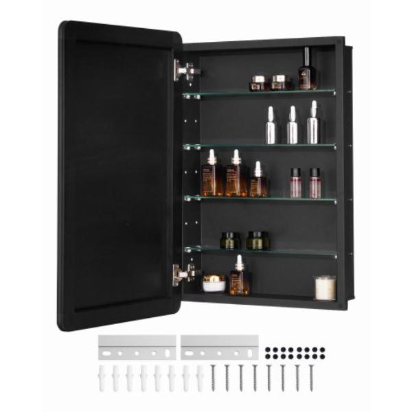 JXYJJXJ2030IZJEFVV0 20 x 30 in. Mirror Medicine Cabinet Adjustable Shelves