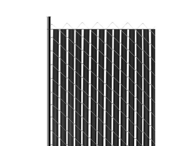 Picture of Vevor SBDYYSBTSBDYMH0RFV0 8 ft. Chain Link Privacy Slats Double-Wall with Wings for High Fence - Black