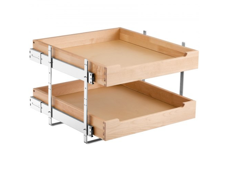 Picture of Vevor LCSCTJMS2C204G5H5V0 20 x 21 in. 2 Tier Pull Out Cabinet Organizer Soft Close Slide Wood Drawer