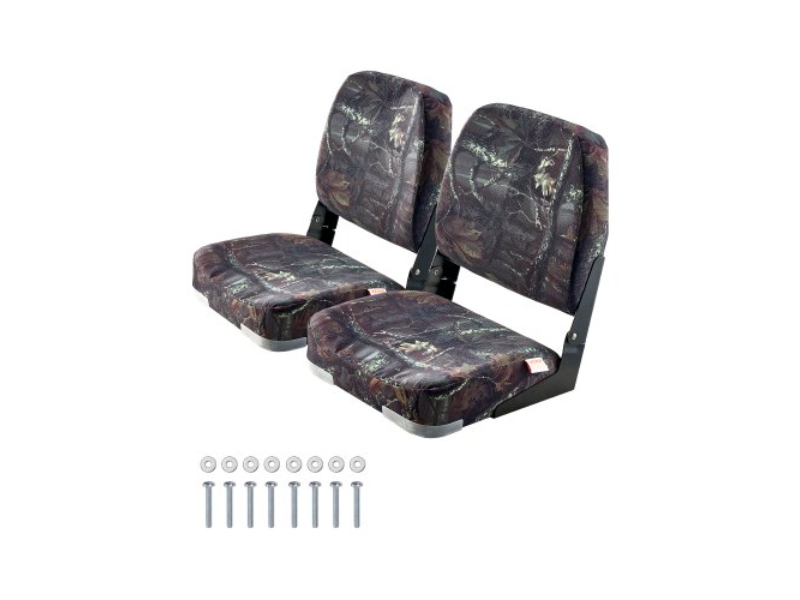 Picture of Vevor ZDCZYDKB2JZM3NRJ4001V0 Low Backrest Flip Up Boat Seat Sponge Cushion - Camouflage - 2 Piece