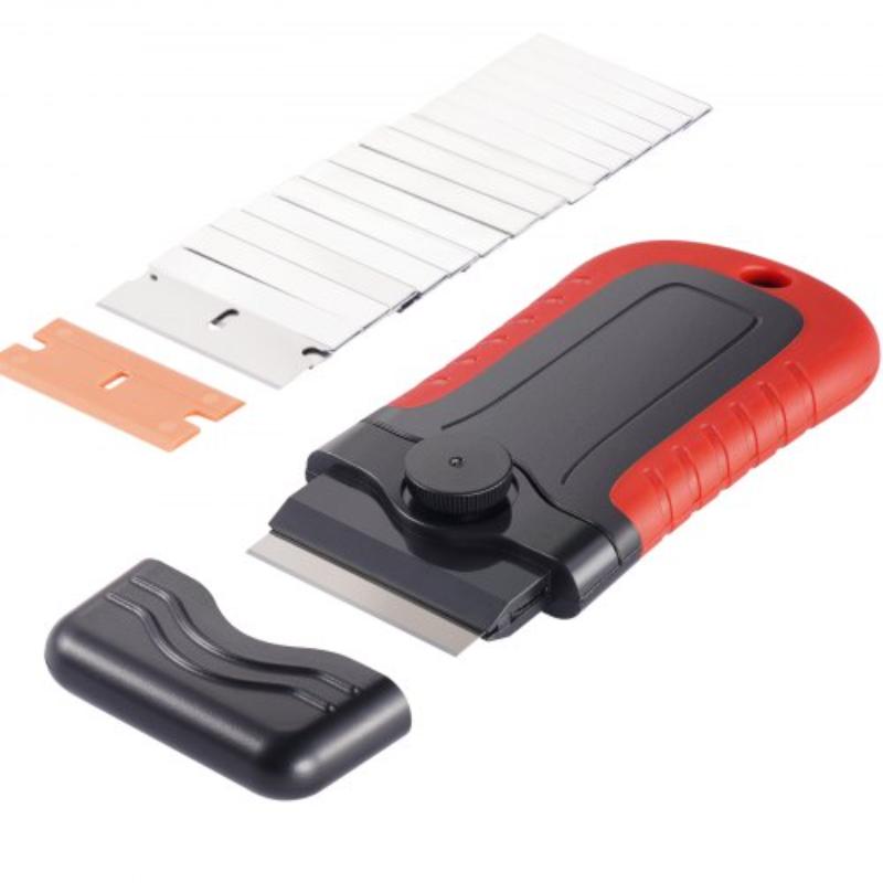 Picture of Vevor DSBDBGDSLXJJSSAHLV0 Razor Blade Locking Scraper Tool - 15 Extra Blades with Security Cap