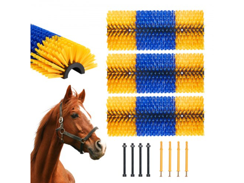 Picture of Vevor SCZNSZH3J000ZOYZNV0 17.1 in. Livestock Itch Relief Horse Scratcher Brush&#44; Yellow & Blue - 3 Piece
