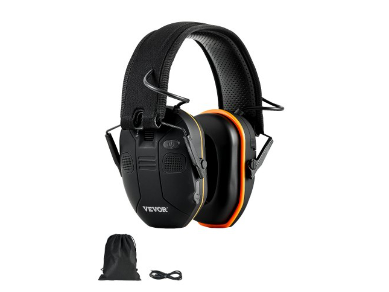 Picture of Vevor SJEZCR23DBDCQH785V9 Safety Bluetooth Hearing Protection Ear Muffs with Noise Reduction&#44; Black