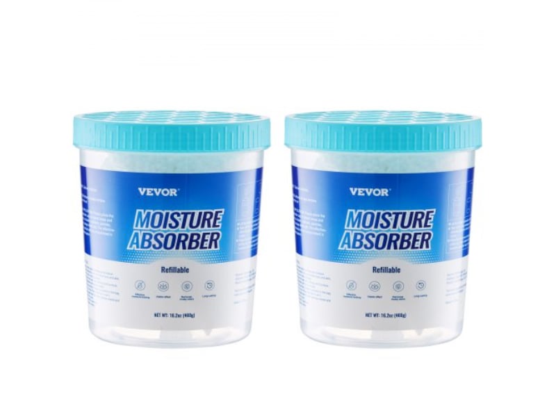 Picture of Vevor LHGCSGZJ2JZTJBT2AV0 16.2 oz Hi-Capacity Moisture 800 ml Storage Area & Reusable Outer Absorber Bucket - Pack of 2