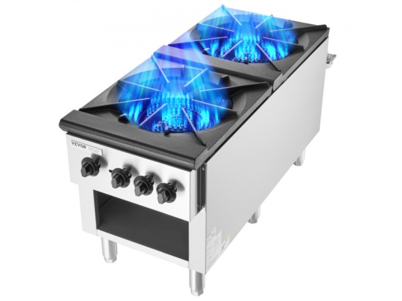 Picture of Vevor SYTSRQZDJK2G39E0BV0 Commercial Gas Range Stove - 2 Burners Countertop Cooking Hot Plate