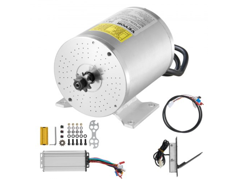 Picture of Vevor ZLWSDJTJ18009JWVIV9 48V 1800W Electric Brushless DC Motor Kit with Controller & Foot Pedal Throttle