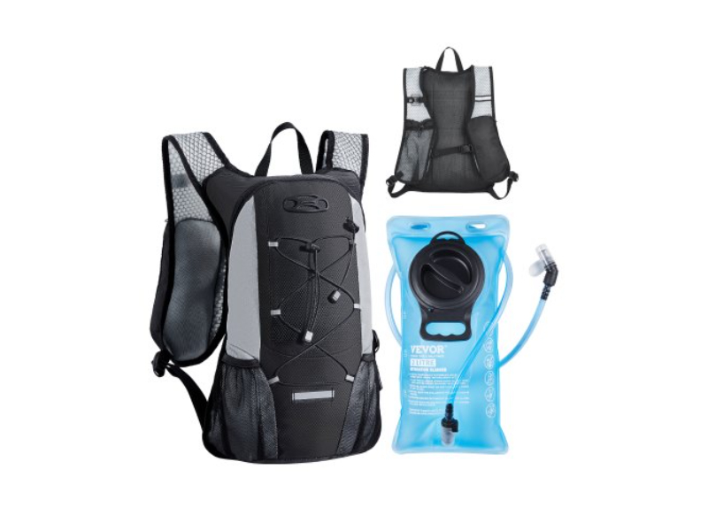 QBKSDBHS00001CNILV0 2 Liter Lightweight Hydration Pack Backpack Water Bladder - Cycling, Running & Hiking, Sky Blue