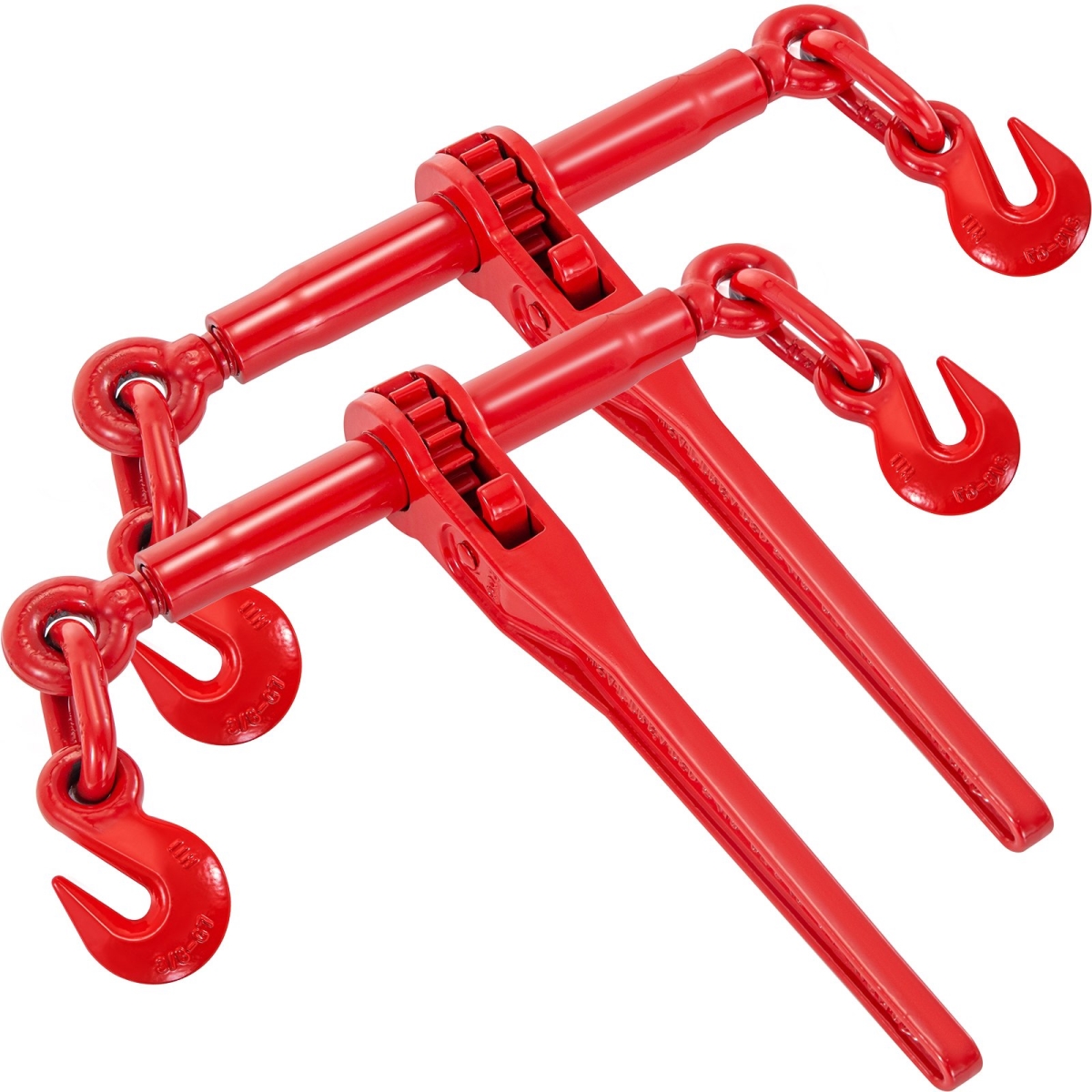 SZGL2P38-12JL0001V0 9215 lbs 0.37- 0.50 in. Ratchet Binders - Secure Working Load - Red - Pack of 2
