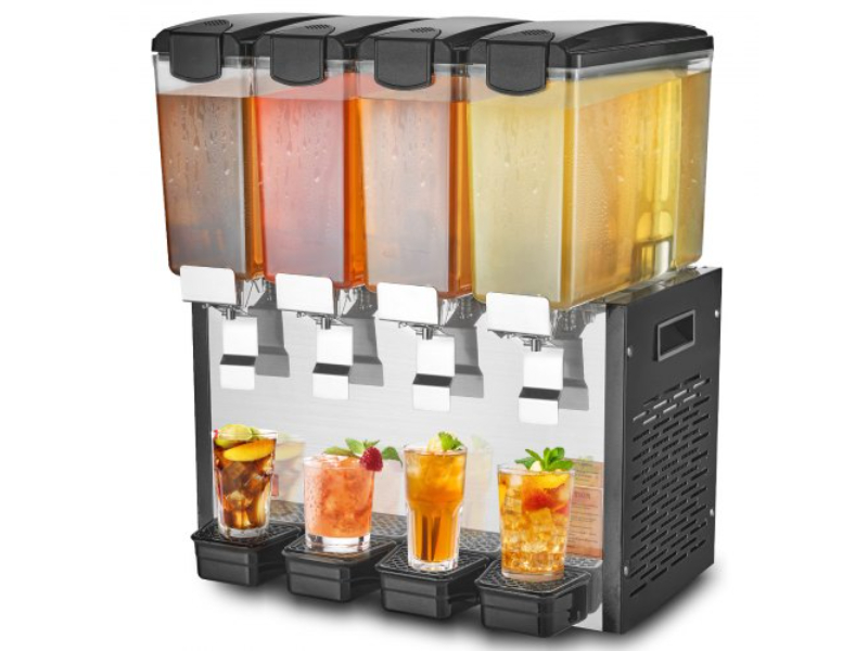 Picture of Vevor SYYLJJBSJXS1VGEIJV1 10 Liter x 4 Commercial Beverage Cold Juice Ice Drink Dispenser