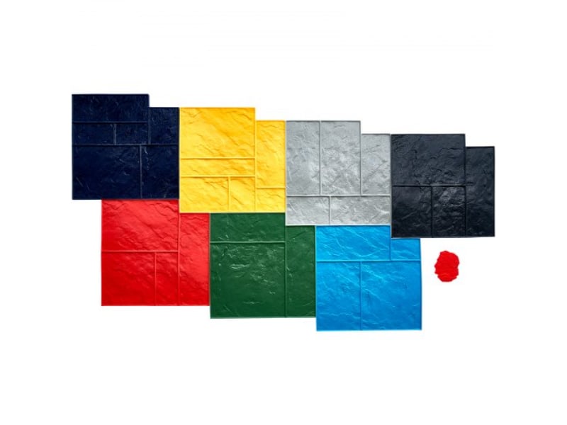DPMJCSFX7PCS55GGOV0 24 in. Concrete Stamps Mat - Texturing Skin Polyurethane Molds - 7 Piece