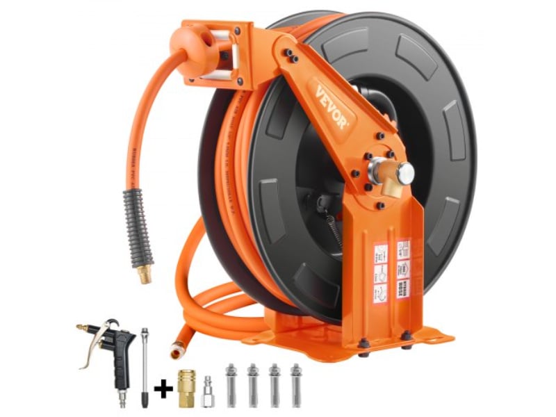 Picture of Vevor KFSKQRGJP65YVI62GV0 0.38 in. x 65 ft. Hybrid Retractable Air Hose Reel with Double Arms