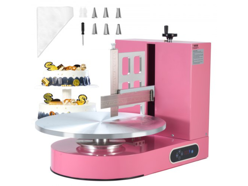 Picture of Vevor DGNYMMJ416IN82A3BV1 4 to 16 in. Decorating Machine Frosting Spreading for Cake - Pink