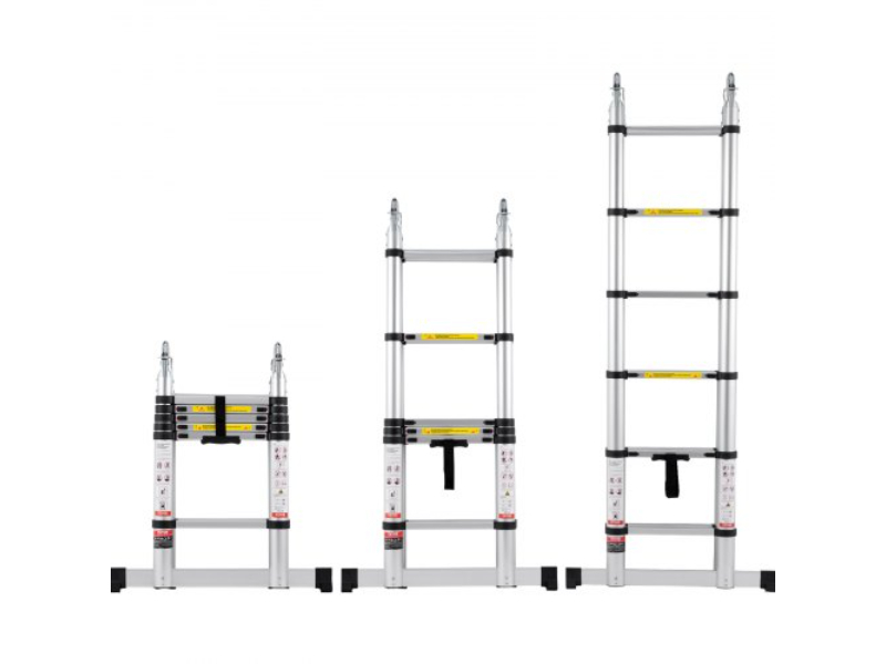 AZXSSLTNLSLK7NWR8V0 12.5 ft. Telescoping Extension Ladder A-Shape with Stabilizer Bar for RV