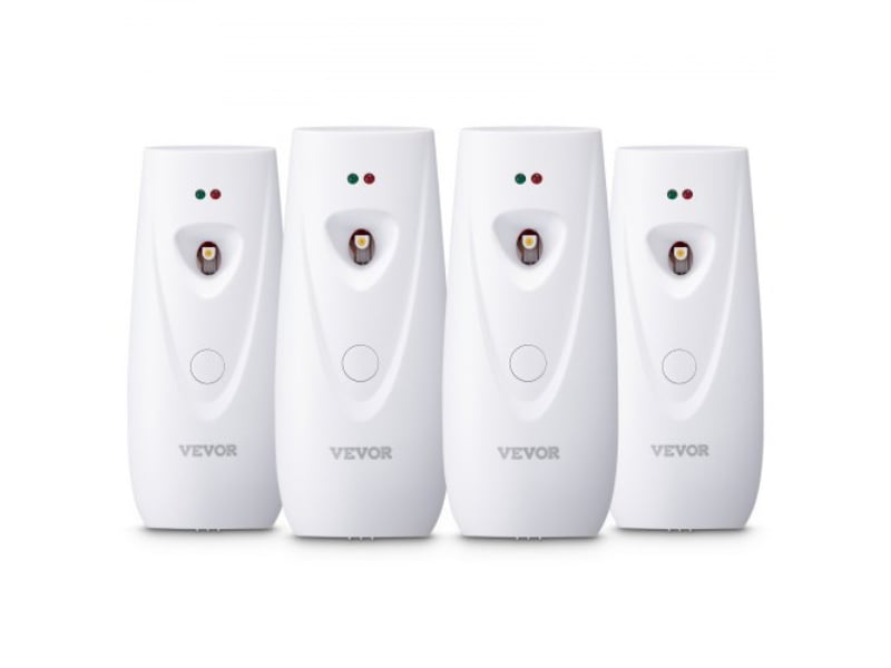 Picture of Vevor ZDKQQXJFPQBSGWCBNV9 Automatic Battery Operated Air Freshener Spray Dispenser - Wall Mounted Or Free Standing&#44; White - Pack of 4