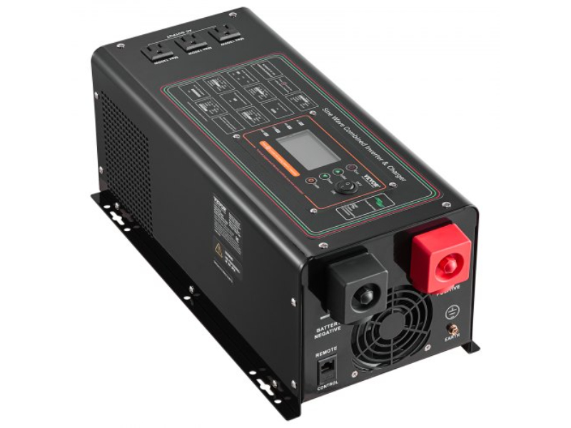 Picture of Vevor NBQCDQ3000W1R79P0V6 3000W 24V DC - 120V AC Pure Sine Wave Inverter Charger