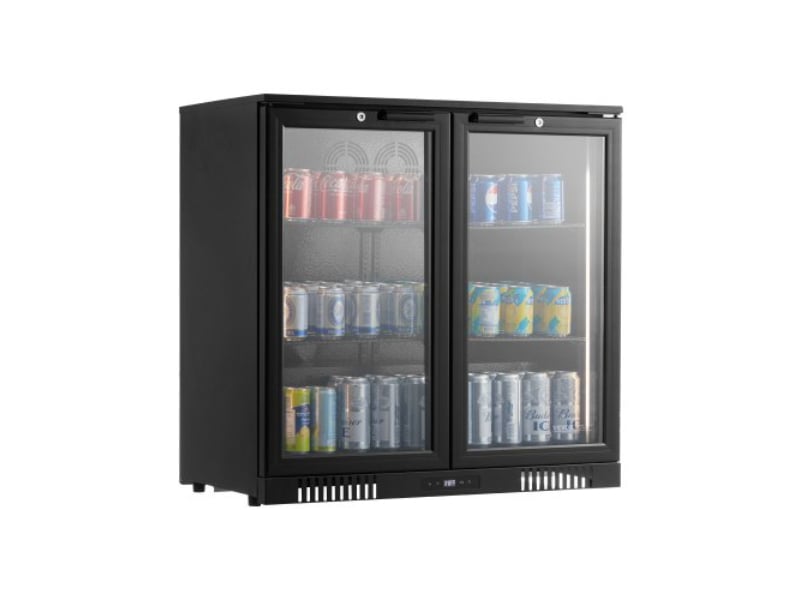 Picture of Vevor SYPJYLJQRS359X6G4V1 Commercial Beverage Refrigerator Cooler 246 Can Soda Beer Fridge with Glass Doors