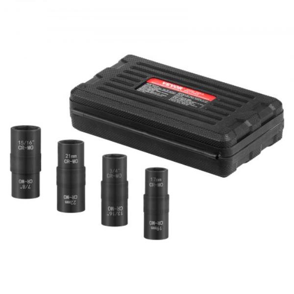 Picture of Vevor ZLMTTTELM12621EUIV0 0.5 in. Lug Nut Impact Socket Set - Drive Metric & SAE 6-Point Flip Socket