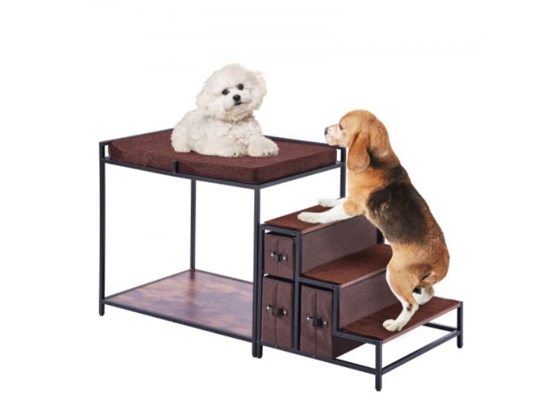 Picture of Vevor SXPSCWSCCJSHNVDLLV0 Pet Bunk Bed Dog & Cat Window Perch with Stairs Storage&#44; Metal - Medium
