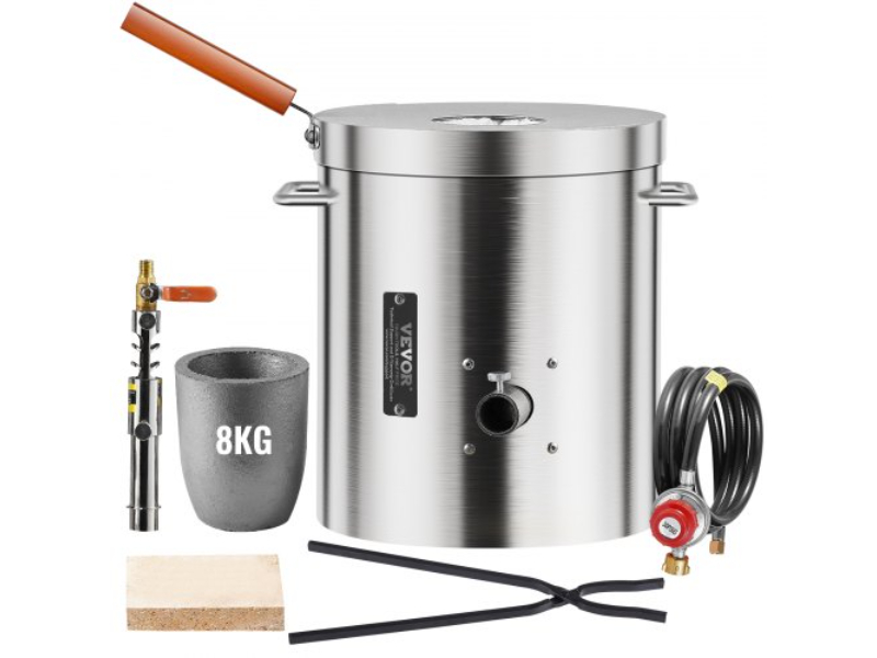 Picture of Vevor BWRJLDHQSYMGIJ2DIV0 18 lbs Propane Melting Furnace Kit with Crucible Tongs Metal Smelting