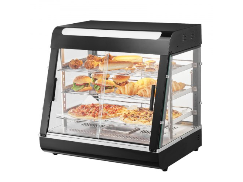 Picture of Vevor TYZSJ3C26YCYHOJ0DV1 3 Tier Commercial Food Warmer Display Countertop Pizza Cabinet with Light