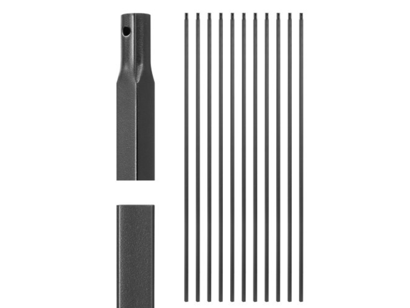 FXKLGZT11G44O24PEV0 44 in. Carbon Steel Staircase Balusters Indoor Spindle, Matte Black - Pack of 11