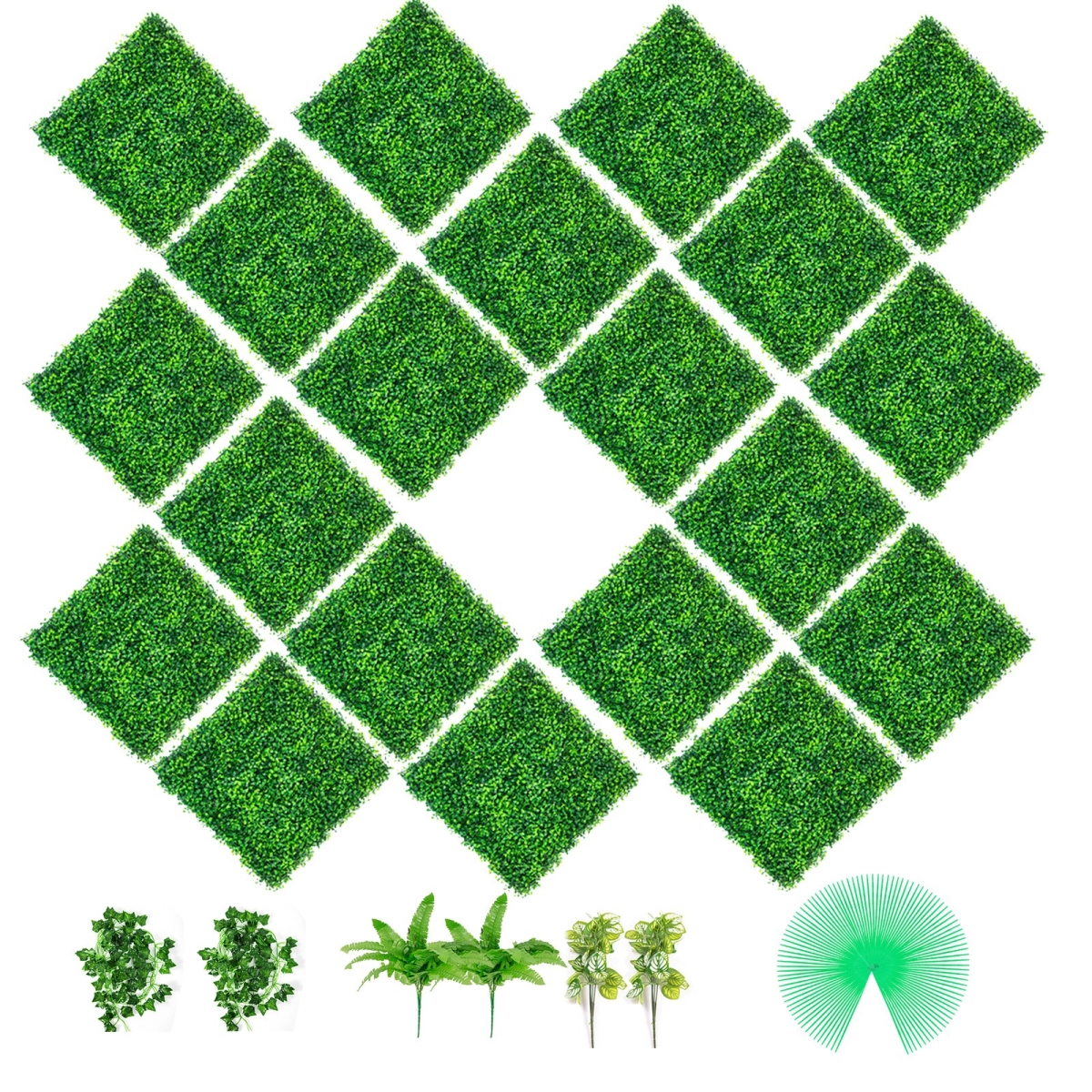 20 x 20 in. Artificial Boxwood Panels, 20 Piece