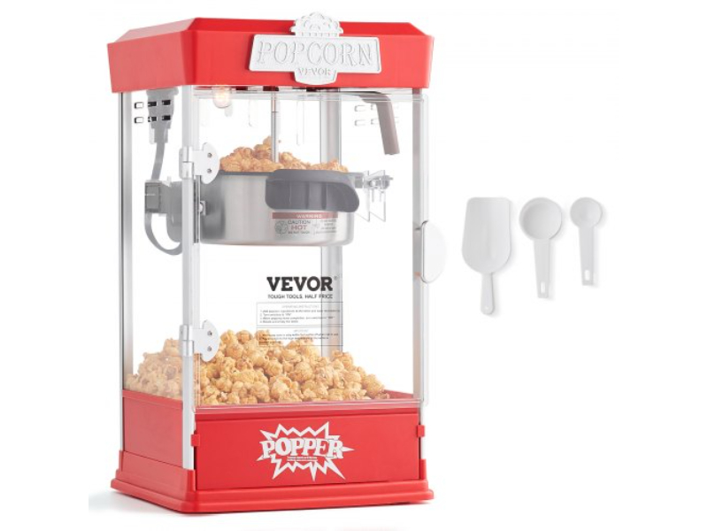 Picture of Vevor TSBMHJHS4OZ4ZIEOLV1 480W 4 oz Popper Machine Tabletop Popcorn Maker - Red