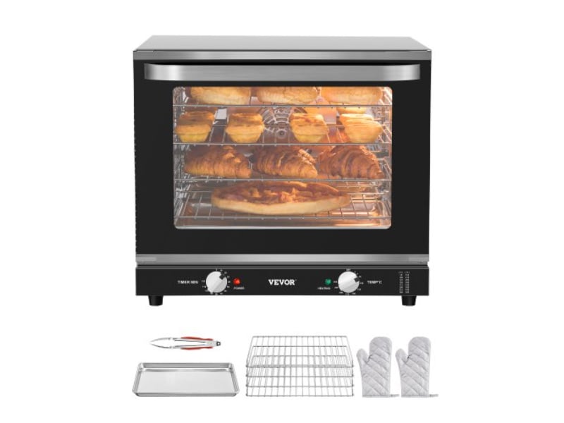 Picture of Vevor TMSSYKXJXS660N61EV1 66 Liters 2800W Commercial Countertop Electric Toaster Oven - Stainless Steel