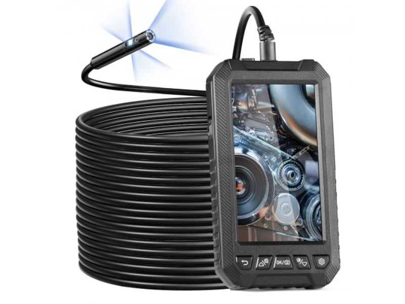 Picture of Vevor FXKQXNKJDPM54DN8QV9 49.2 ft. Cable 5 in. Screen Endoscope Camera with Lights Triple Lens Borescope