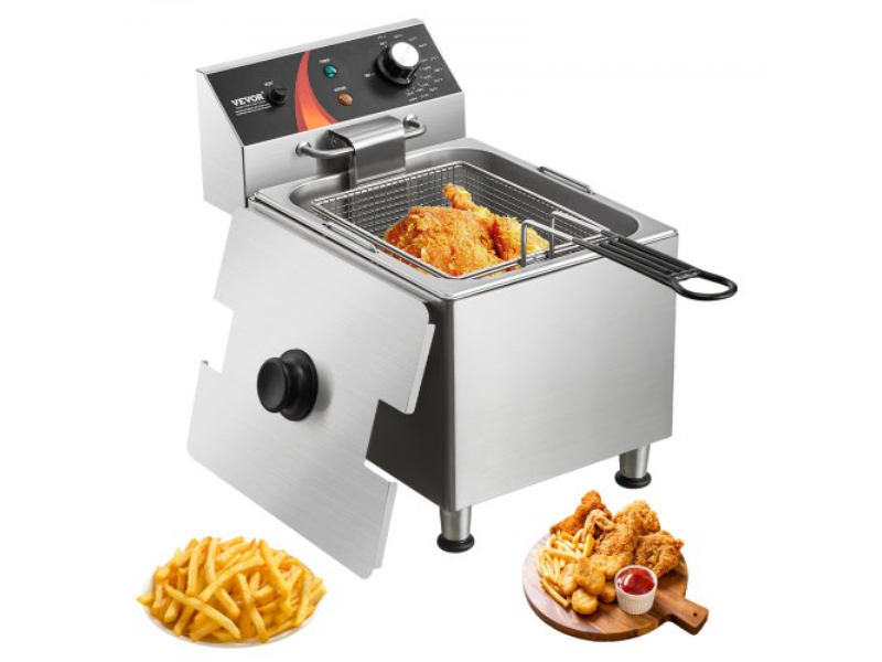Picture of Vevor DGDZGJCK0000BU3PZV1 12 qt. per 11.5 Liter 1750W Commercial Electric Countertop Deep Fryer