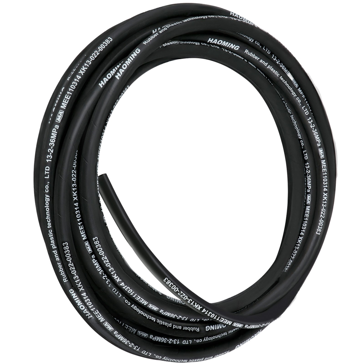 Picture of Vevor 00PSIX5NJR2YV2MH3V0 Hydraulic Hose 50 ft. Rubber Hydraulic Hoses with 2 High-Tensile Steel Wire Braid 0.5 in.&#44; 5000 PSI Max
